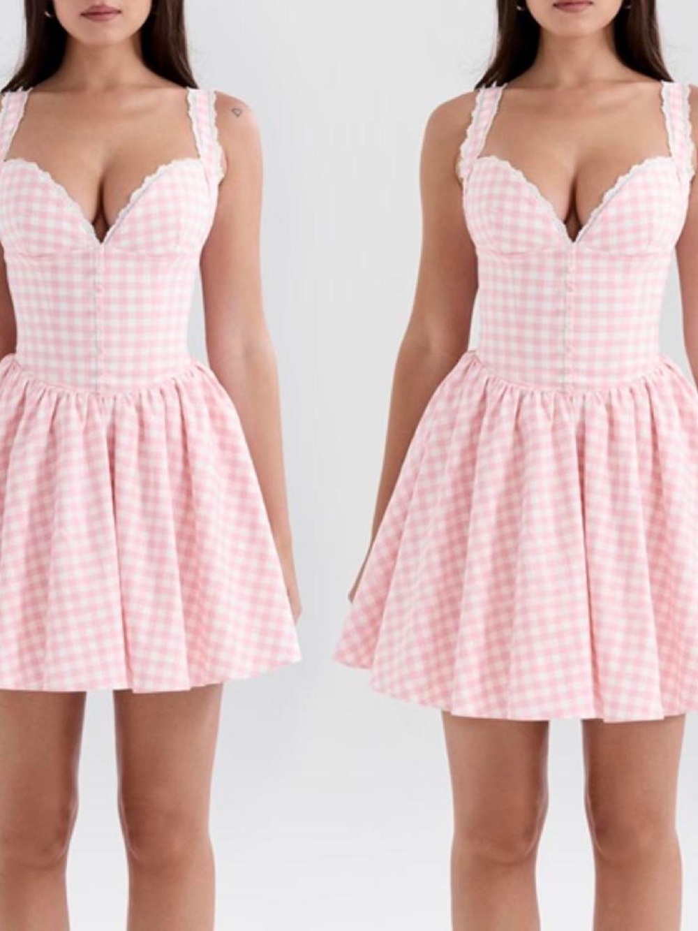 House of CB Strawberry Shortcake Brigitte Gingham Mini Dress Size Small A-C Cup - Picture 12 of 12